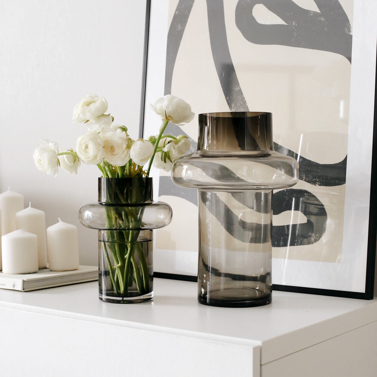 Glass Smoked Vases