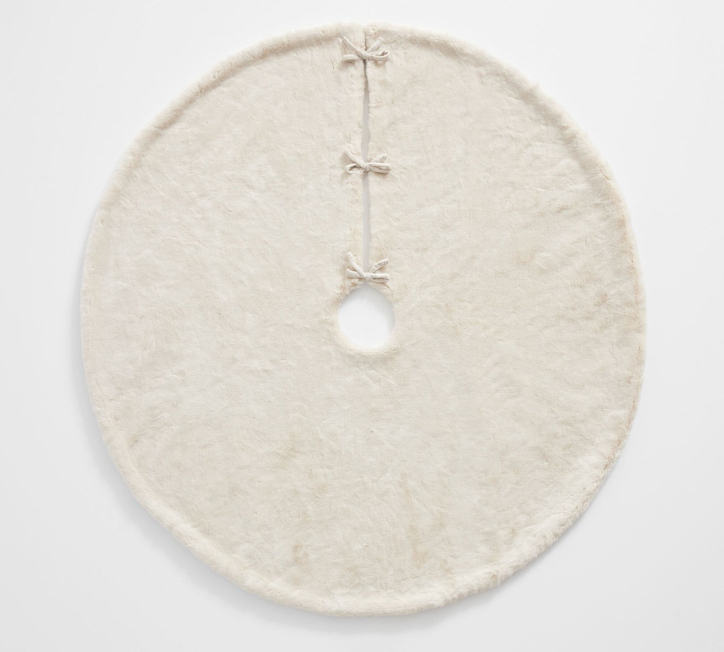 Faux Fur Christmas Tree Skirt - Ivory