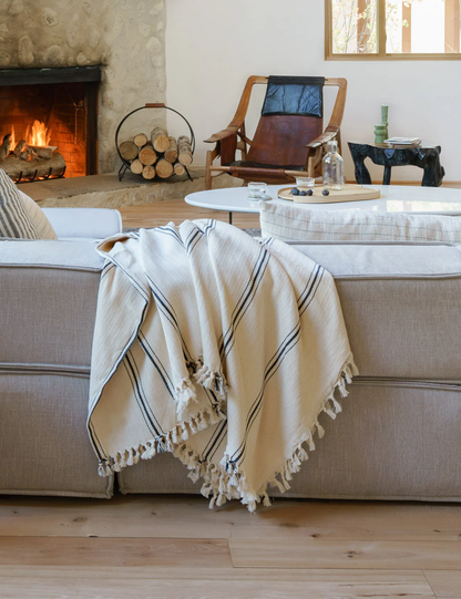 Farmhouse Organic Turkish Cotton Throw Bed Blanket