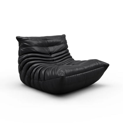 Fireside Lounge Chair - Vegan Black Leather