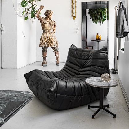 Fireside Lounge Chair - Vegan Black Leather