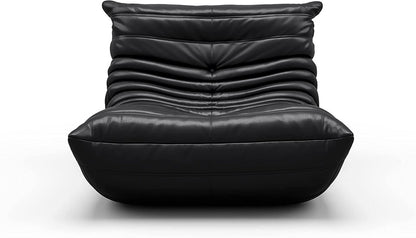 Fireside Lounge Chair - Vegan Black Leather