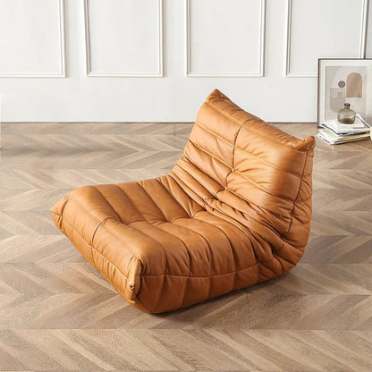 Fireside Lounge Chair - Vegan Brown Leather