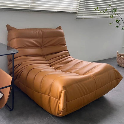 Fireside Lounge Chair - Vegan Brown Leather