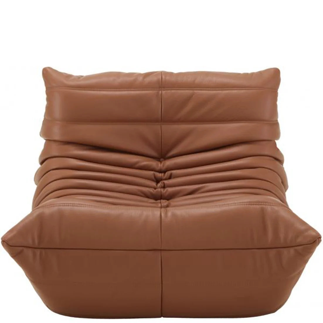 Fireside Lounge Chair - Vegan Brown Leather