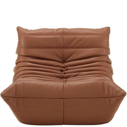 Fireside Lounge Chair - Vegan Brown Leather