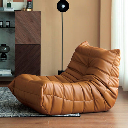 Fireside Lounge Chair - Vegan Brown Leather