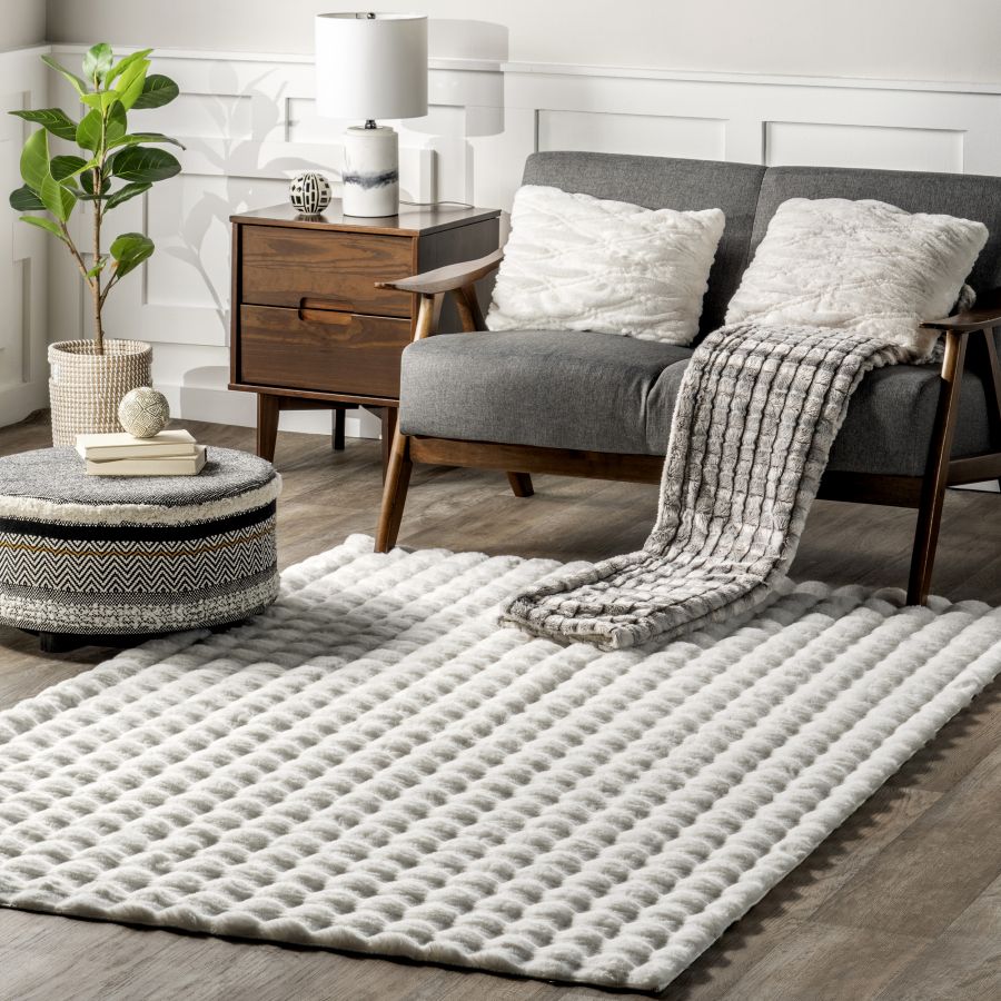 Plush Cloud Washable Area Rug - Dark Grey