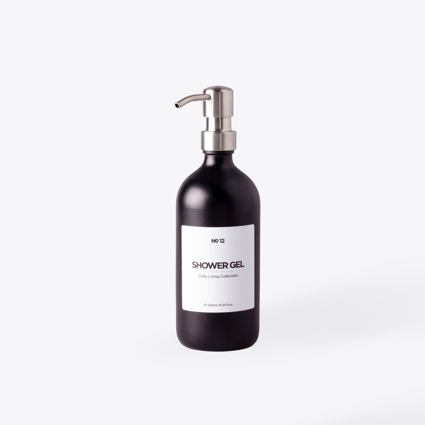 Matte Black Glass Soap Dispenser with Copper Pump