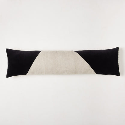 Linen & Velvet Mix Extra Long Cushion