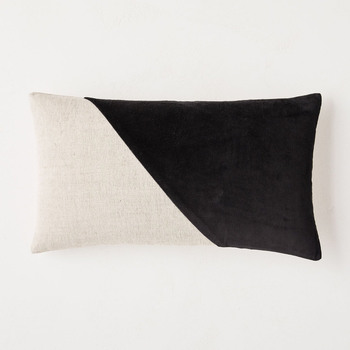 Linen & Velvet Mix Extra Long Cushion