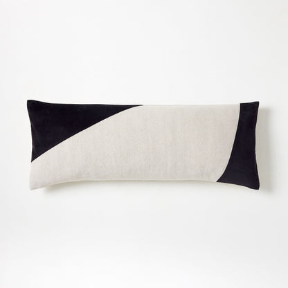 Linen & Velvet Mix Extra Long Cushion