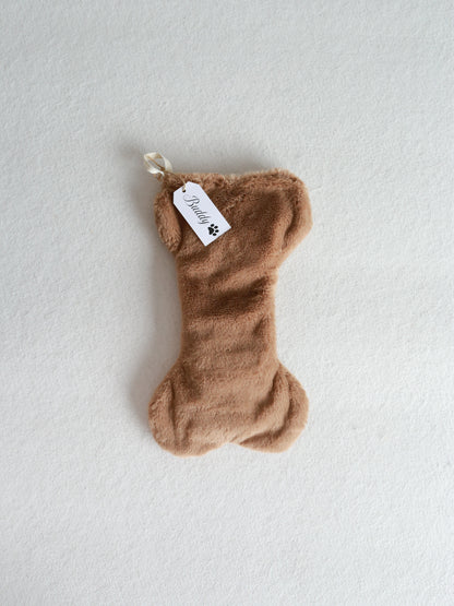 Personalized Christmas Dog Bone Stocking - Grey