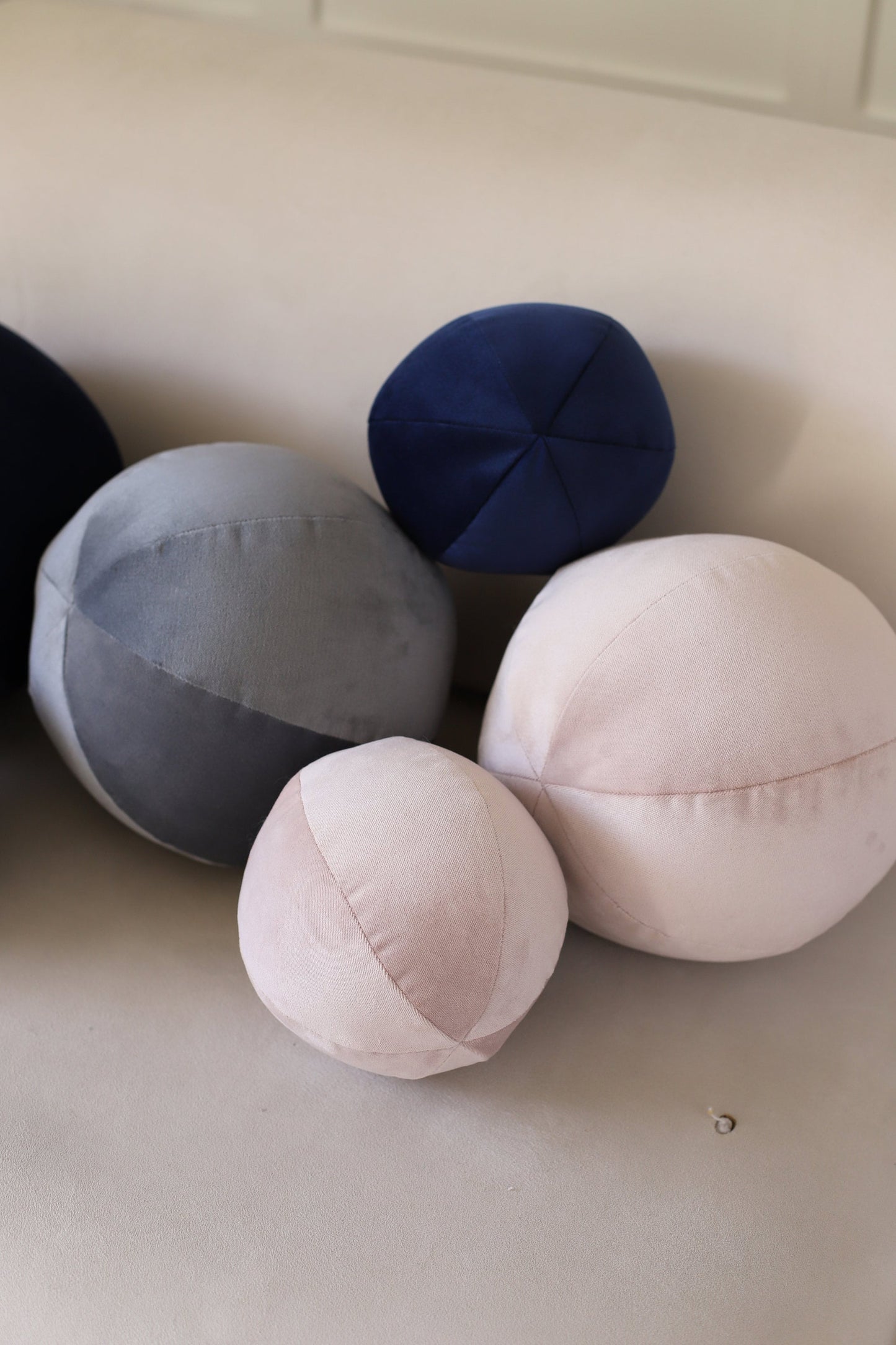 Velvet Ball Pillow - Powder Pink