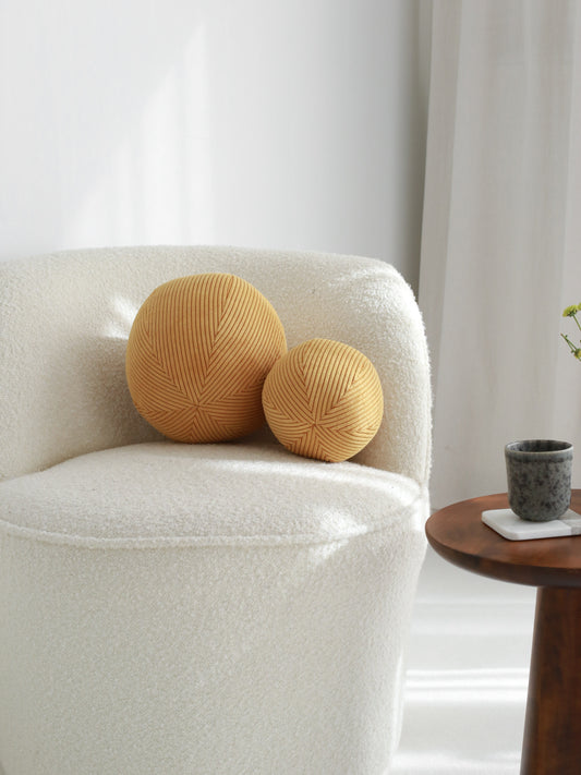 Corduroy Ball Pillow - Mustard