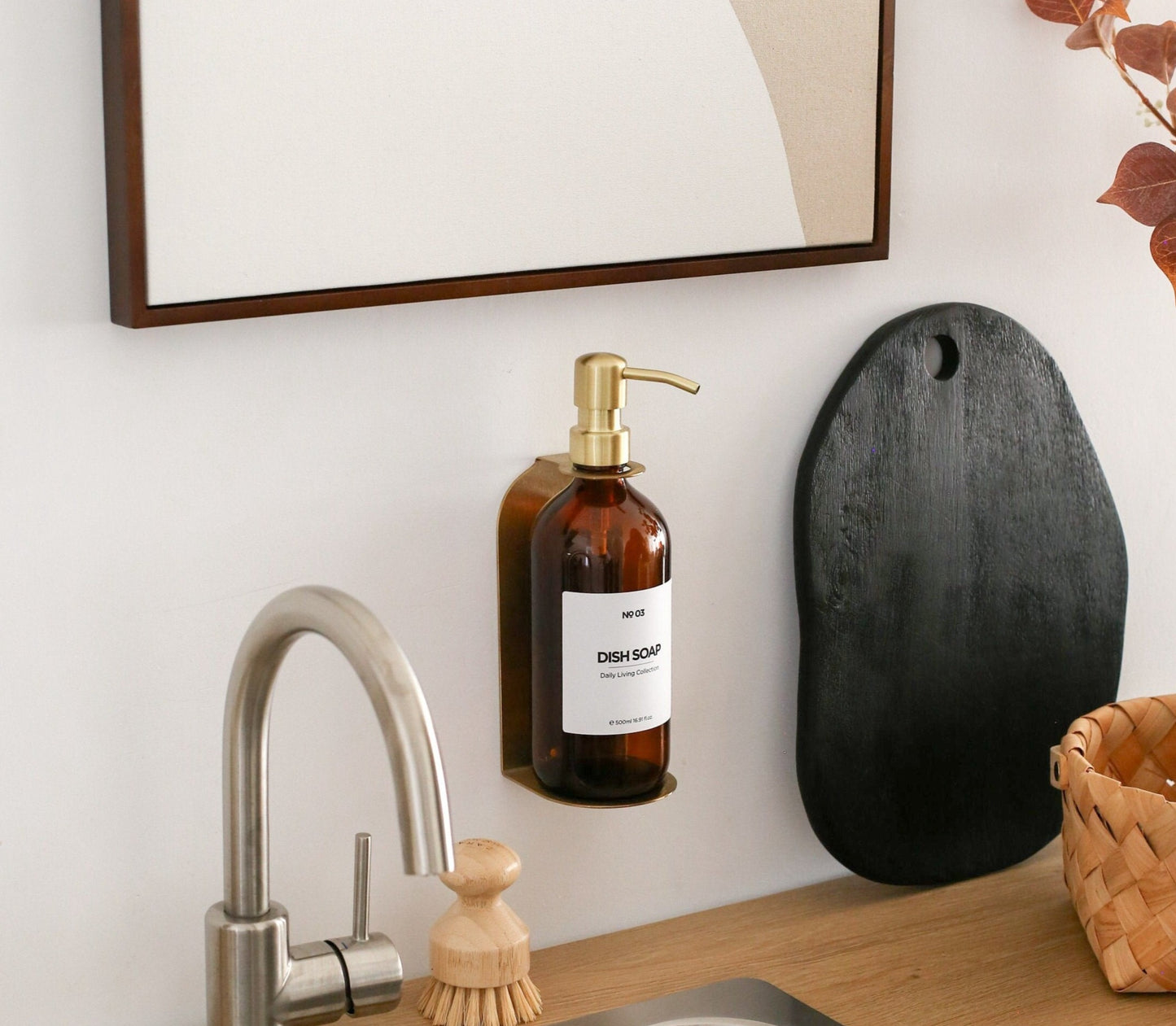 Wall Mounted Soap Dispenser - Gold