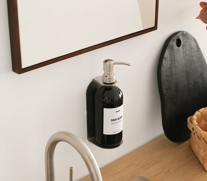 Brushed Steel Holder with Soap Dispensers