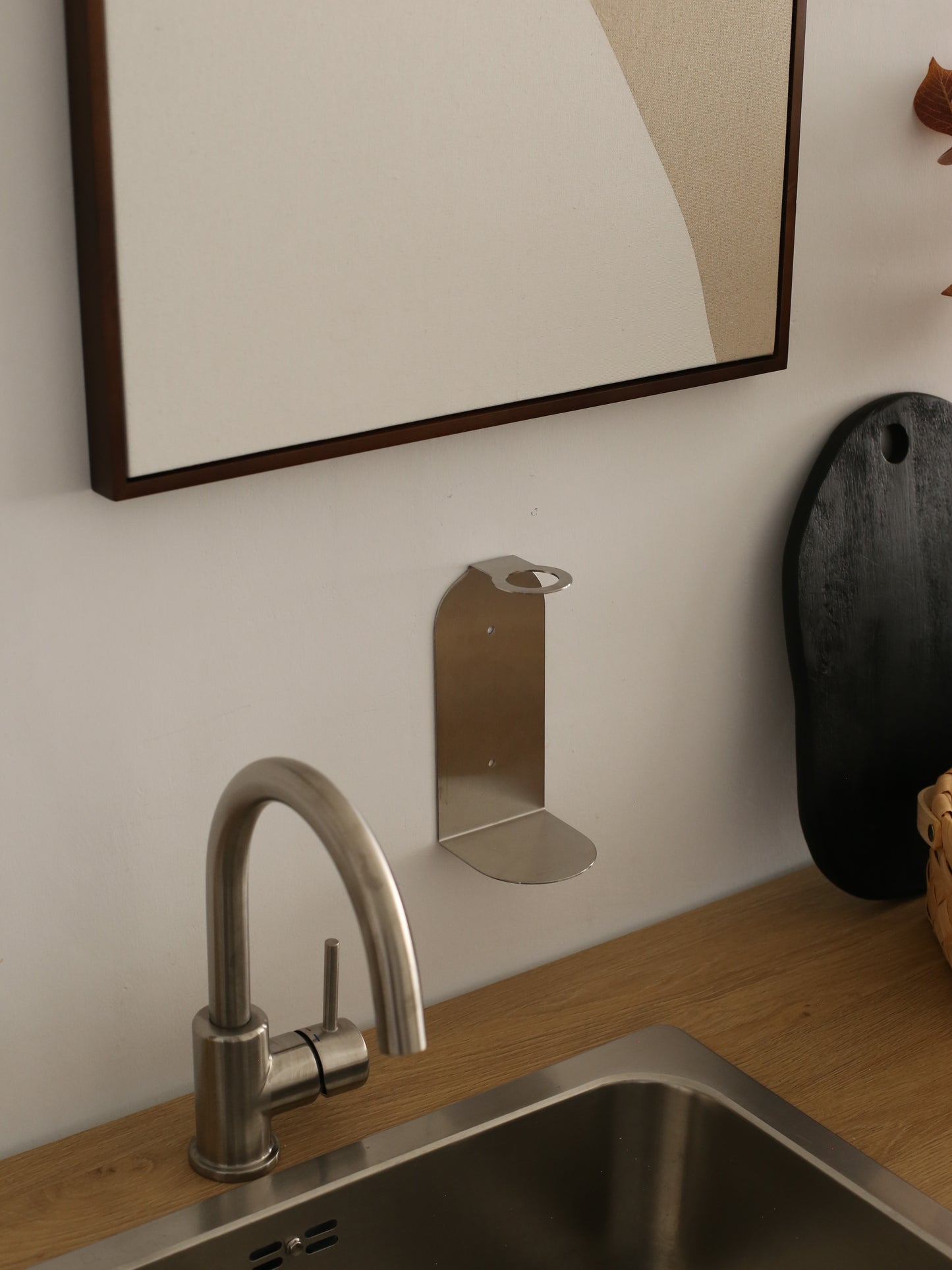 Brushed Steel Holder with Soap Dispensers