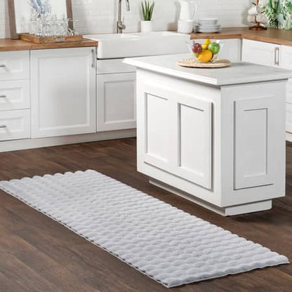 Plush Cloud Washable Area Rug - Light Grey