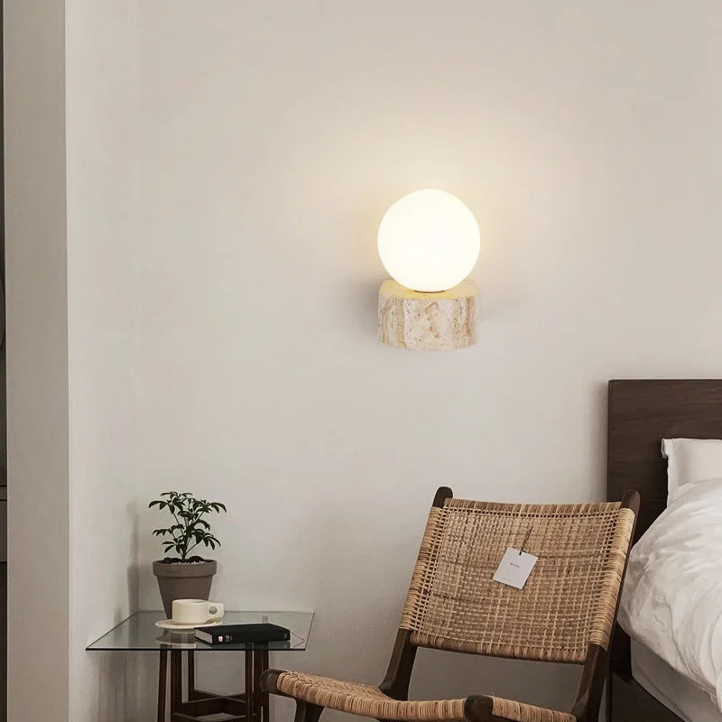 Travertine Wall Lamp