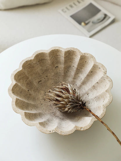 Travertine Fruit Bowl