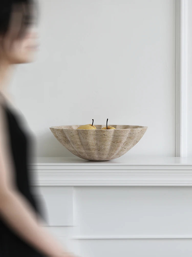 Travertine Fruit Bowl