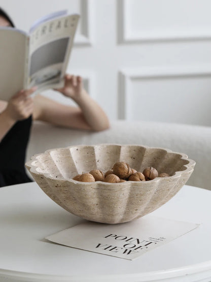 Travertine Fruit Bowl