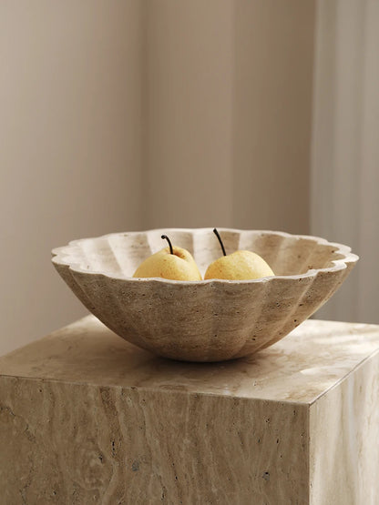 Travertine Fruit Bowl