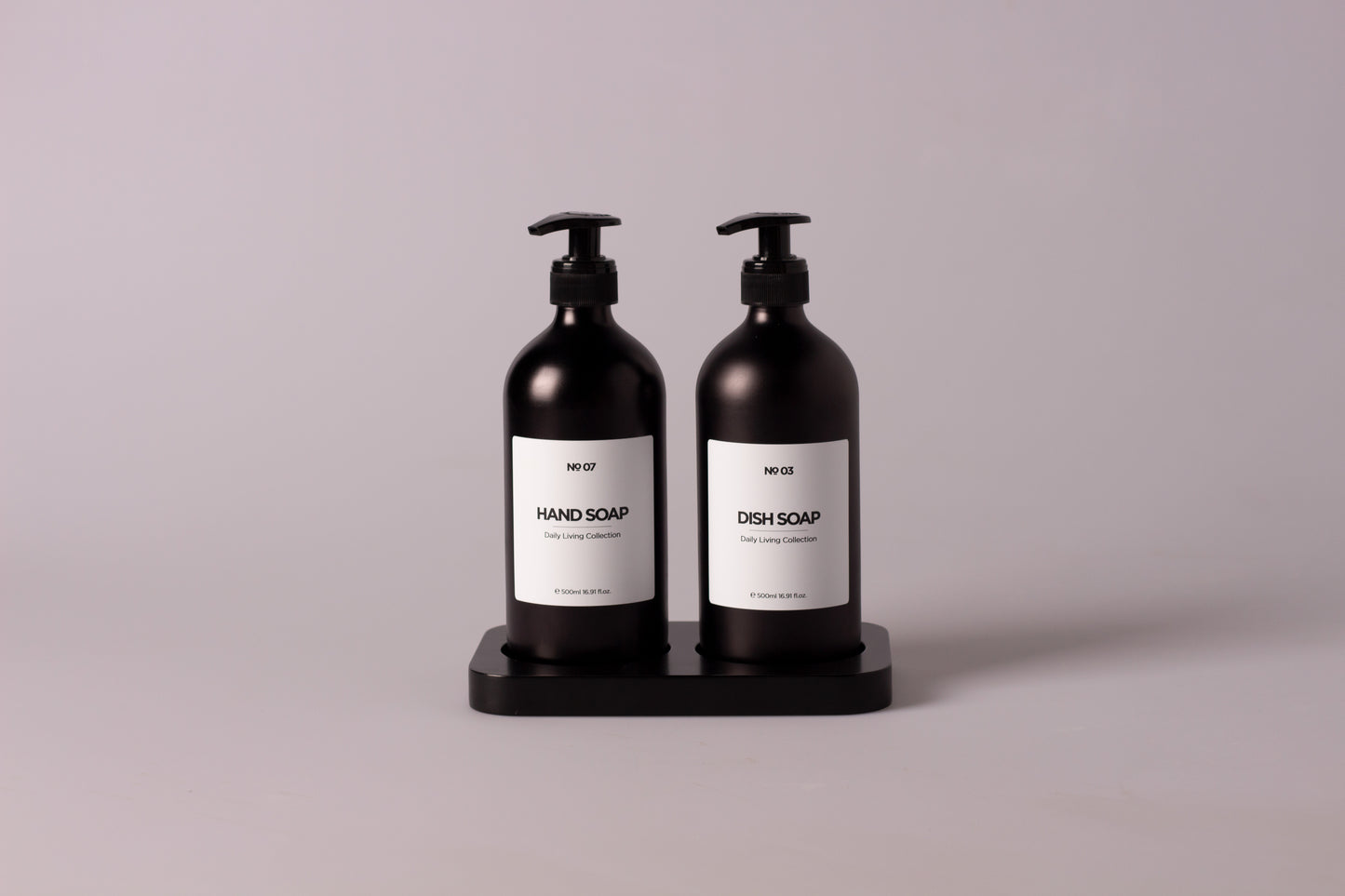 Matte Black Glass Soap Dispenser with Plastic Pump