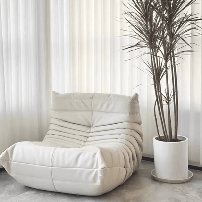 Fireside Lounge Chair - White Vegan Leather