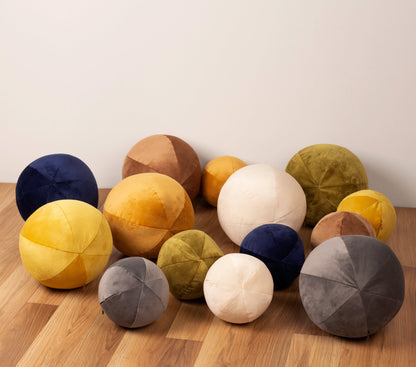 Velvet Ball Pillow - Olive Green