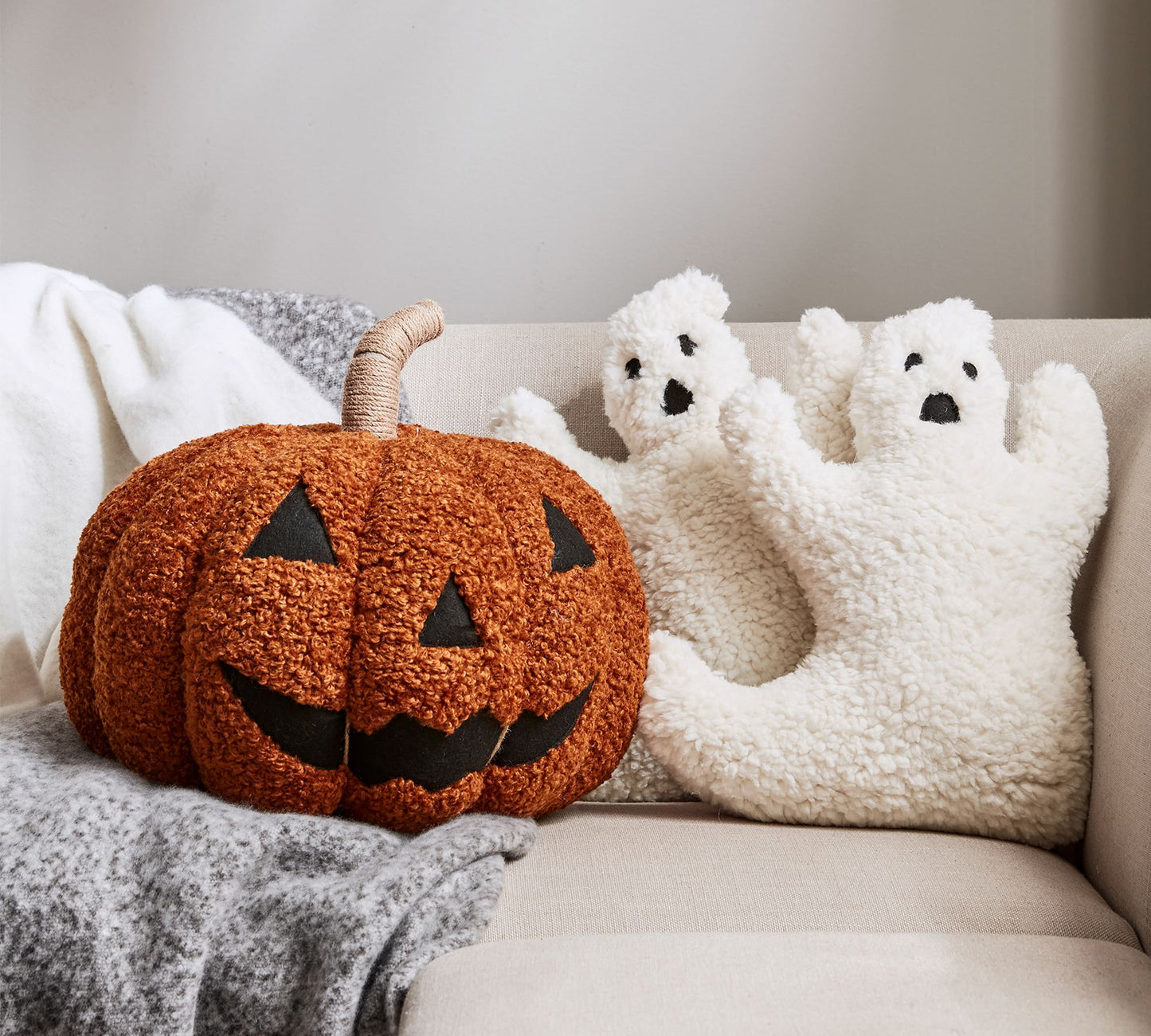 Ghost-Shaped Throw Pillow