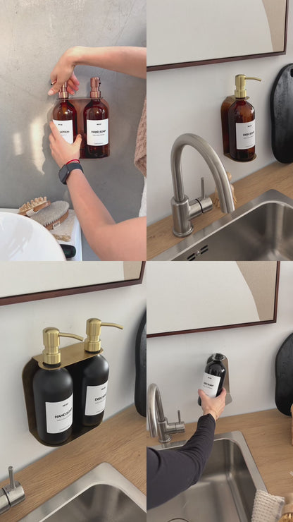 Wall Mounted Soap Dispenser - Gold