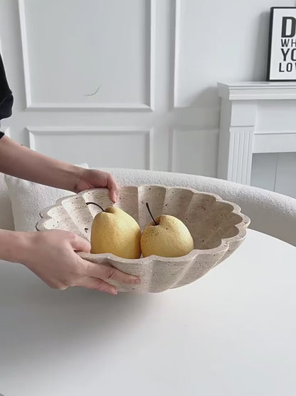 Travertine Fruit Bowl