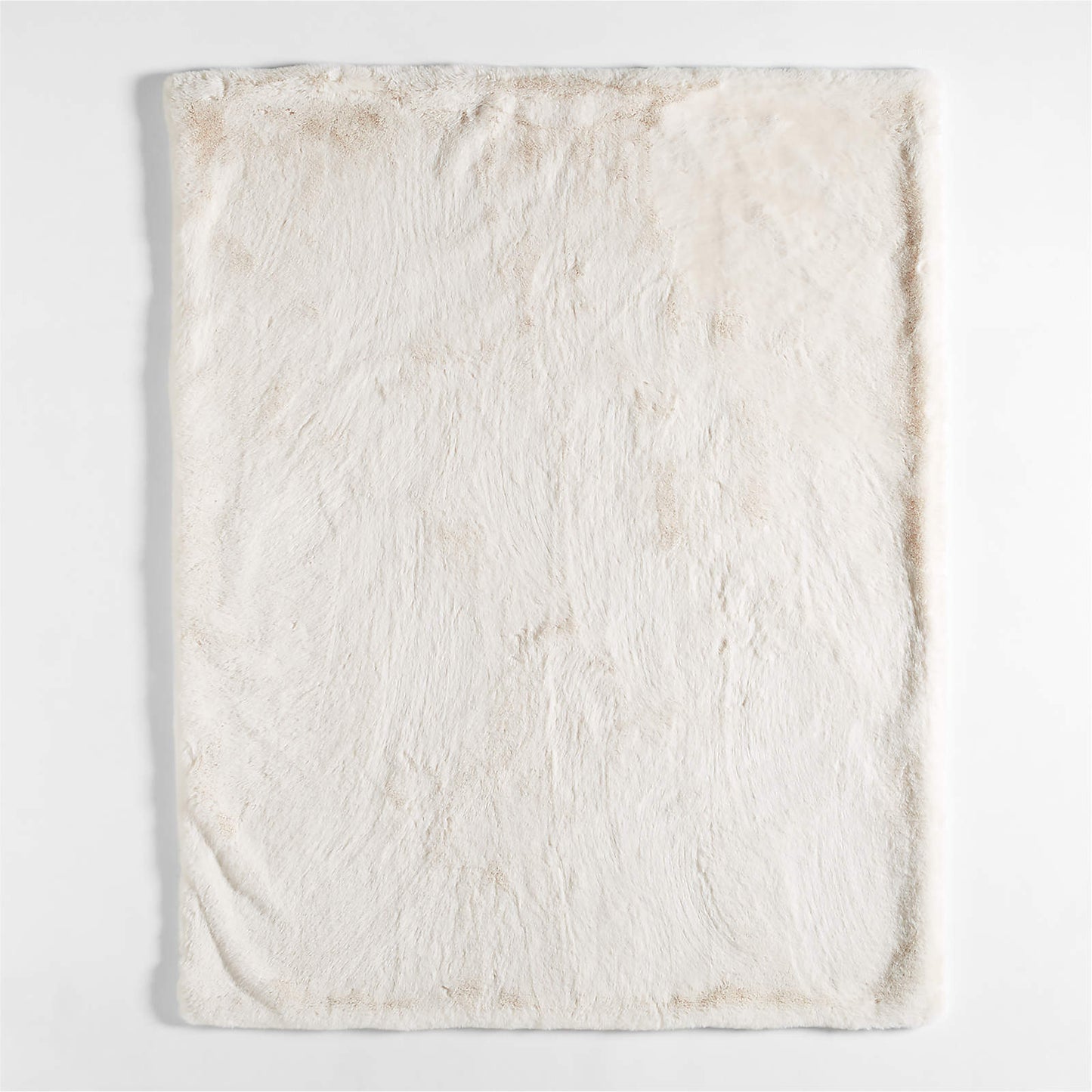 Ivory Faux Fur Throw Blanket