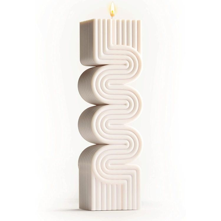 Sculptural Pillar Candle