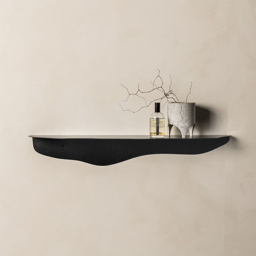 Metal Wavy Shelf - Black